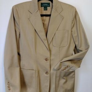 Lauren Ralph Lauren Tan Blazer Size 8